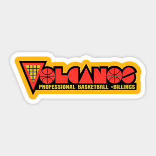 Defunct Billings Volcanos CBA Basketball 1980 Sticker